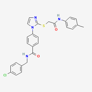 N-(4-chlorobenzyl)-4-(2-((2-oxo-2-(p-tolylamino)ethyl)thio)-1H-imidazol-1-yl)benzamide