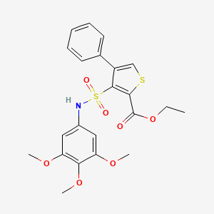 Ethyl 4-phenyl-3-[(3,4,5-trimethoxyphenyl)sulfamoyl]thiophene-2-carboxylate