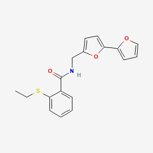 N-({[2,2'-bifuran]-5-yl}methyl)-2-(ethylsulfanyl)benzamide