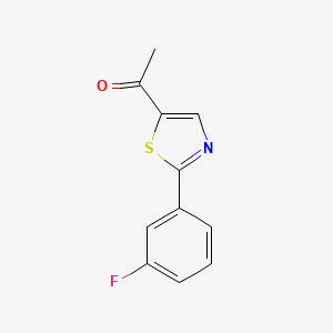 molecular formula C11H8FNOS B2854437 1-[2-(3-Fluorophenyl)-1,3-thiazol-5-yl]ethan-1-one CAS No. 1247418-31-0