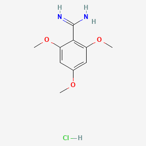 molecular formula C10H15ClN2O3 B2854438 2,4,6-Trimethoxybenzimidamide hydrochloride CAS No. 1187929-24-3