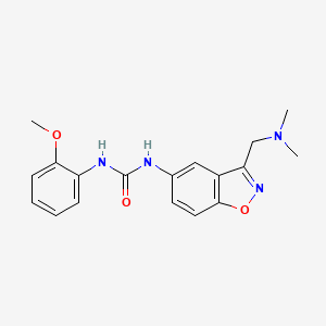 molecular formula C18H20N4O3 B2854445 1-[3-[(Dimethylamino)methyl]-1,2-benzoxazol-5-yl]-3-(2-methoxyphenyl)urea CAS No. 2415502-00-8