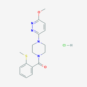 (4-(6-Methoxypyridazin-3-yl)piperazin-1-yl)(2-(methylthio)phenyl)methanone hydrochloride