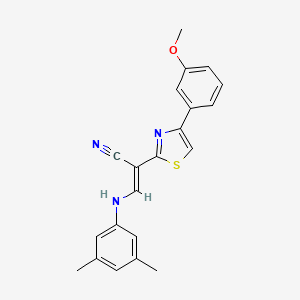 (E)-3-((3,5-dimethylphenyl)amino)-2-(4-(3-methoxyphenyl)thiazol-2-yl)acrylonitrile