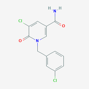 molecular formula C13H10Cl2N2O2 B2854455 5-Chloro-1-(3-chlorobenzyl)-6-oxo-1,6-dihydro-3-pyridinecarboxamide CAS No. 338977-28-9