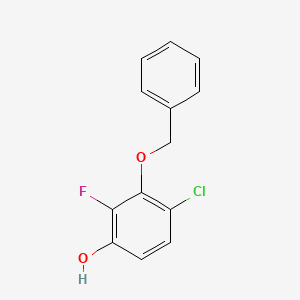 molecular formula C13H10ClFO2 B2854457 3-(Benzyloxy)-4-chloro-2-fluorophenol CAS No. 1881290-88-5