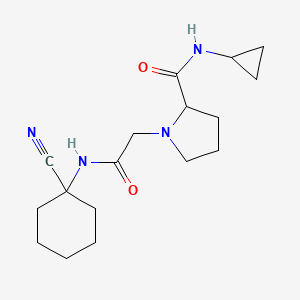 molecular formula C17H26N4O2 B2854459 1-{[(1-cyanocyclohexyl)carbamoyl]methyl}-N-cyclopropylpyrrolidine-2-carboxamide CAS No. 1219392-64-9
