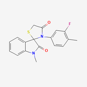 3'-(3-fluoro-4-methylphenyl)-1-methyl-4'H-spiro[indole-3,2'-[1,3]thiazolidine]-2,4'(1H)-dione