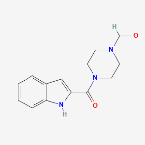 molecular formula C14H15N3O2 B2854463 4-(1H-indole-2-carbonyl)piperazine-1-carbaldehyde CAS No. 1022130-34-2