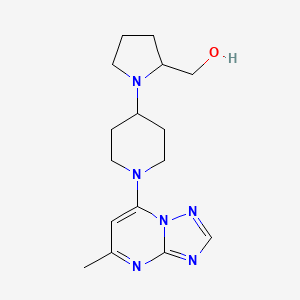 [1-[1-(5-Methyl-[1,2,4]triazolo[1,5-a]pyrimidin-7-yl)piperidin-4-yl]pyrrolidin-2-yl]methanol