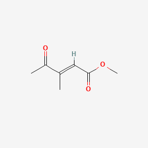 molecular formula C7H10O3 B2854466 Methyl 3-methyl-4-oxopent-2-enoate CAS No. 53663-12-0
