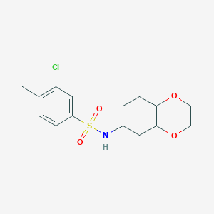 molecular formula C15H20ClNO4S B2854479 3-chloro-4-methyl-N-(octahydrobenzo[b][1,4]dioxin-6-yl)benzenesulfonamide CAS No. 1902898-71-8
