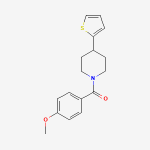 (4-Methoxyphenyl)(4-(thiophen-2-yl)piperidin-1-yl)methanone