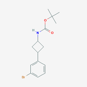 molecular formula C15H20BrNO2 B2854488 tert-butyl N-[(1r,3r)-3-(3-bromophenyl)cyclobutyl]carbamate CAS No. 2219353-94-1