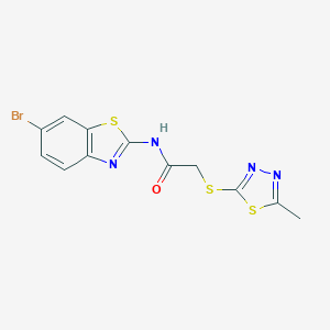 N-(6-bromo-1,3-benzothiazol-2-yl)-2-[(5-methyl-1,3,4-thiadiazol-2-yl)sulfanyl]acetamide