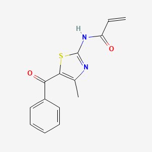 molecular formula C14H12N2O2S B2854490 N-(5-Benzoyl-4-methyl-1,3-thiazol-2-yl)prop-2-enamide CAS No. 2305491-99-8