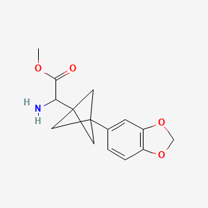Methyl 2-amino-2-[3-(1,3-benzodioxol-5-yl)-1-bicyclo[1.1.1]pentanyl]acetate