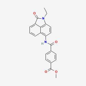molecular formula C22H18N2O4 B2854501 Methyl 4-((1-ethyl-2-oxo-1,2-dihydrobenzo[cd]indol-6-yl)carbamoyl)benzoate CAS No. 684232-16-4