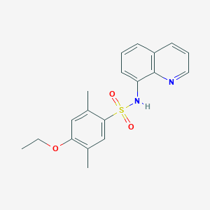 molecular formula C19H20N2O3S B2854509 4-ethoxy-2,5-dimethyl-N-(quinolin-8-yl)benzene-1-sulfonamide CAS No. 2224501-67-9