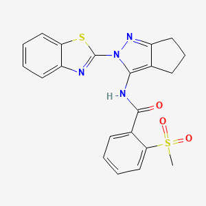N-(2-(benzo[d]thiazol-2-yl)-2,4,5,6-tetrahydrocyclopenta[c]pyrazol-3-yl)-2-(methylsulfonyl)benzamide