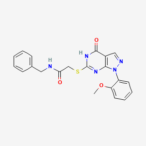 N-benzyl-2-((1-(2-methoxyphenyl)-4-oxo-4,5-dihydro-1H-pyrazolo[3,4-d]pyrimidin-6-yl)thio)acetamide