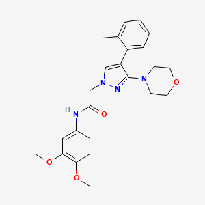 N-(3,4-dimethoxyphenyl)-2-(3-morpholino-4-(o-tolyl)-1H-pyrazol-1-yl)acetamide
