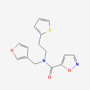 N-(furan-3-ylmethyl)-N-(2-(thiophen-2-yl)ethyl)isoxazole-5-carboxamide