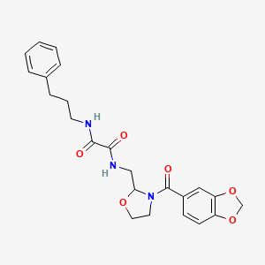 N1-((3-(benzo[d][1,3]dioxole-5-carbonyl)oxazolidin-2-yl)methyl)-N2-(3-phenylpropyl)oxalamide