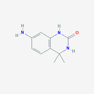 molecular formula C10H13N3O B2854531 7-Amino-4,4-dimethyl-1,2,3,4-tetrahydroquinazolin-2-one CAS No. 2169469-26-3