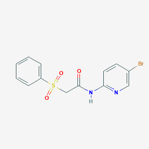 molecular formula C13H11BrN2O3S B285454 N-(5-bromo-2-pyridinyl)-2-(phenylsulfonyl)acetamide 