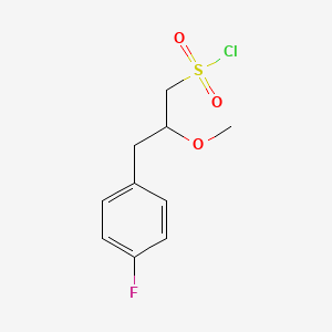 molecular formula C10H12ClFO3S B2854541 3-(4-Fluorophenyl)-2-methoxypropane-1-sulfonyl chloride CAS No. 2044838-92-6