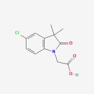 molecular formula C12H12ClNO3 B2854544 2-(5-Chloro-3,3-dimethyl-2-oxoindolin-1-yl)acetic acid CAS No. 1171494-57-7
