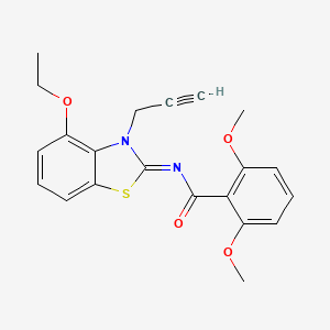 molecular formula C21H20N2O4S B2854548 N-(4-ethoxy-3-prop-2-ynyl-1,3-benzothiazol-2-ylidene)-2,6-dimethoxybenzamide CAS No. 868674-81-1