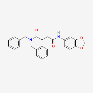 molecular formula C25H24N2O4 B2854553 N~1~-(1,3-benzodioxol-5-yl)-N~4~,N~4~-dibenzylsuccinamide CAS No. 298215-52-8