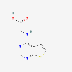 molecular formula C9H9N3O2S B2854557 N-(6-甲基噻吩并[2,3-d]嘧啶-4-基)甘氨酸 CAS No. 890014-18-3