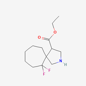 molecular formula C13H21F2NO2 B2854558 Ethyl 6,6-difluoro-2-azaspiro[4.6]undecane-4-carboxylate CAS No. 2402830-92-4