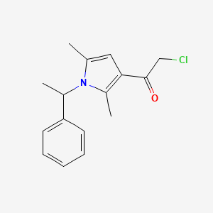 molecular formula C16H18ClNO B2854559 2-chloro-1-[2,5-dimethyl-1-(1-phenylethyl)-1H-pyrrol-3-yl]ethan-1-one CAS No. 784172-02-7