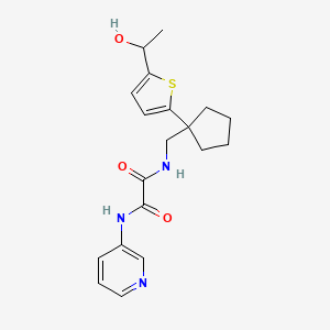 N1-((1-(5-(1-hydroxyethyl)thiophen-2-yl)cyclopentyl)methyl)-N2-(pyridin-3-yl)oxalamide