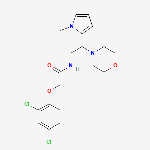 molecular formula C19H23Cl2N3O3 B2854563 2-(2,4-dichlorophenoxy)-N-(2-(1-methyl-1H-pyrrol-2-yl)-2-morpholinoethyl)acetamide CAS No. 1049365-18-5