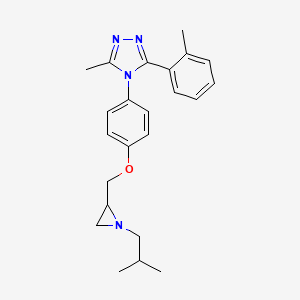 3-Methyl-5-(2-methylphenyl)-4-[4-[[1-(2-methylpropyl)aziridin-2-yl]methoxy]phenyl]-1,2,4-triazole