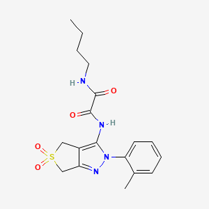 N1-butyl-N2-(5,5-dioxido-2-(o-tolyl)-4,6-dihydro-2H-thieno[3,4-c]pyrazol-3-yl)oxalamide