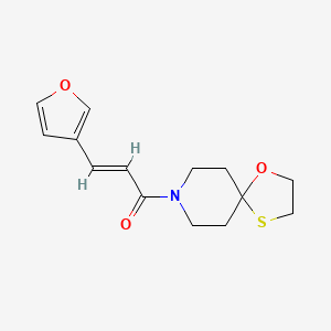 molecular formula C14H17NO3S B2854574 (E)-3-(furan-3-yl)-1-(1-oxa-4-thia-8-azaspiro[4.5]decan-8-yl)prop-2-en-1-one CAS No. 1798395-30-8