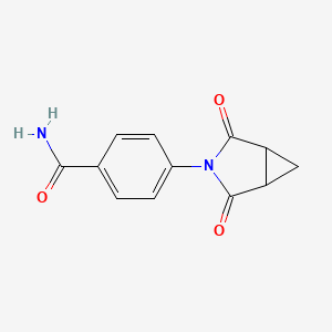 molecular formula C12H10N2O3 B2854579 4-(2,4-二氧代-3-氮杂双环[3.1.0]己-3-基)苯甲酰胺 CAS No. 866151-33-9