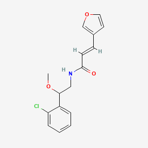 molecular formula C16H16ClNO3 B2854583 (E)-N-(2-(2-chlorophenyl)-2-methoxyethyl)-3-(furan-3-yl)acrylamide CAS No. 1706497-66-6