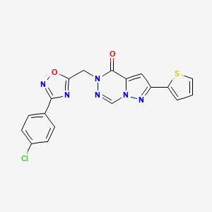 1-((3-(4-Chlorophenyl)-1,2,4-oxadiazol-5-yl)methyl)-8-(thiophen-2-yl)pyrazolo[1,5-d][1,2,4]triazinone
