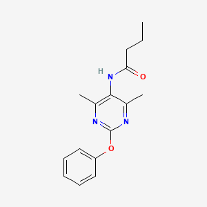 molecular formula C16H19N3O2 B2854595 N-(4,6-dimethyl-2-phenoxypyrimidin-5-yl)butyramide CAS No. 1788843-04-8