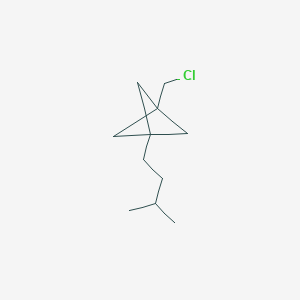 molecular formula C11H19Cl B2854596 1-(Chloromethyl)-3-(3-methylbutyl)bicyclo[1.1.1]pentane CAS No. 2287333-35-9