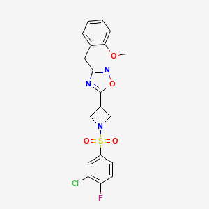 5-(1-((3-Chloro-4-fluorophenyl)sulfonyl)azetidin-3-yl)-3-(2-methoxybenzyl)-1,2,4-oxadiazole
