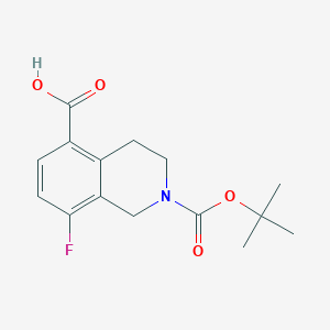 8-Fluoro-2-[(2-methylpropan-2-yl)oxycarbonyl]-3,4-dihydro-1H-isoquinoline-5-carboxylic acid