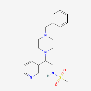 molecular formula C19H26N4O2S B2854601 N-[2-(4-benzylpiperazin-1-yl)-2-pyridin-3-ylethyl]methanesulfonamide CAS No. 863558-63-8